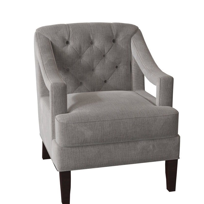 Armchair, Gray, Black Walnut