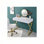 Bureau de meuble-lavabo avec miroir et plateau à bijoux Coleen
