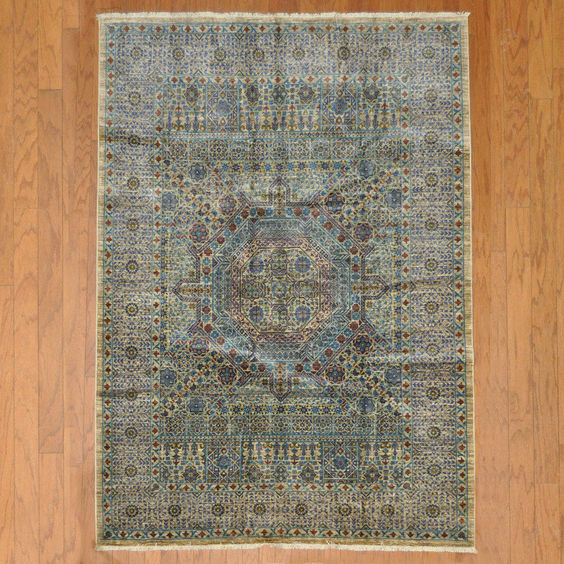 Tapis unique en laine noué à la main 5 pi 10 po x 8 pi 5 po nouvel âge Ardoyd