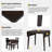 29"- 45" Extendable Dining Table for 4, Folding Kitchen Table with Rubberwood Legs-1540619788