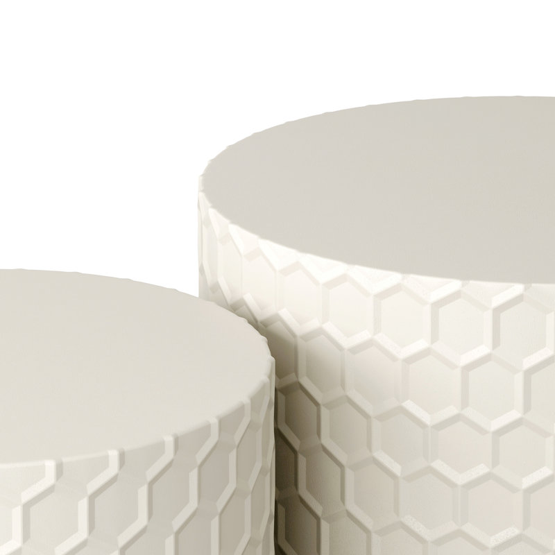 Ensemble de tables basses Nesting, Beige