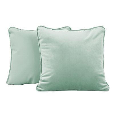 Rectangle Lumbar Microfiber & Vinyl Pillow with Piping, 2-pack