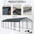 Heavy Duty 12 X 32 Ft Metal Carport With Galvanized Steel Frame And Roof, 4 Fixed Inclined Square Tube Supports, Suitable For Cars, Trucks, Boats , Spacious Outdoor Storage, Bbq Shelter, Gathering-124474871-124474874