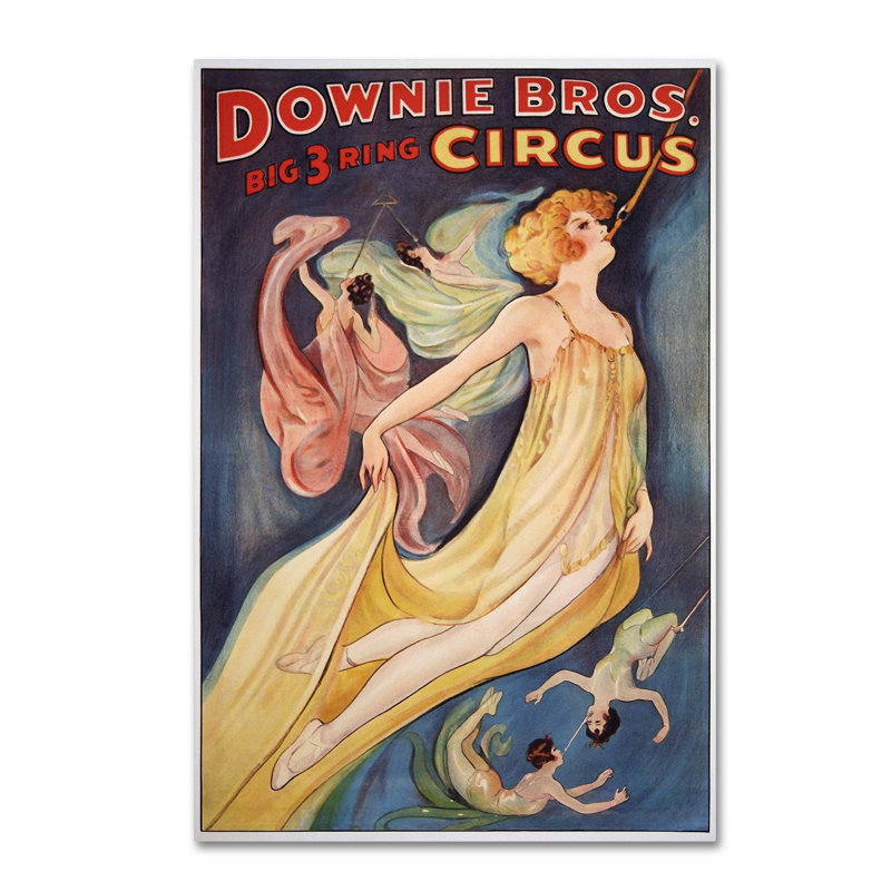 « cirque 2 », reproduction d’impression sur toile tendue, H 19 po x l 12 po