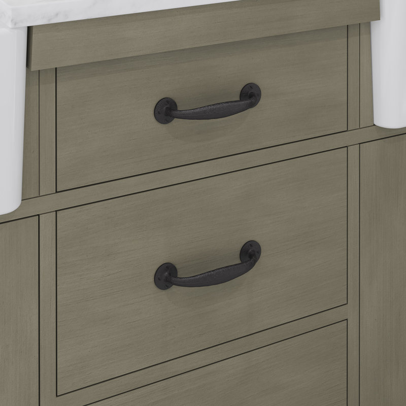 Ensemble de meuble-lavabo double 72 po Aiana, Gris brouillard, No