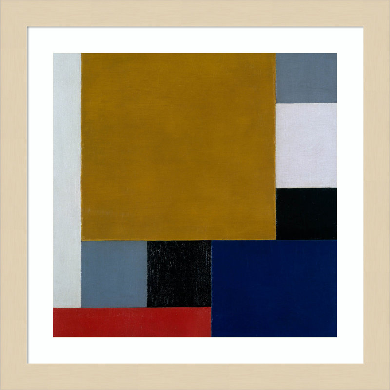 Composition by Theo van Doesburg Wood Framed Wall Art Print, Brun, H 41 po x l 35 po x P 1 po