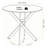 35.5“ Round Sintered Stone Dining Table With Metal X-Base – Modern Kitchen & Small Space Round Dining Table-2147426100