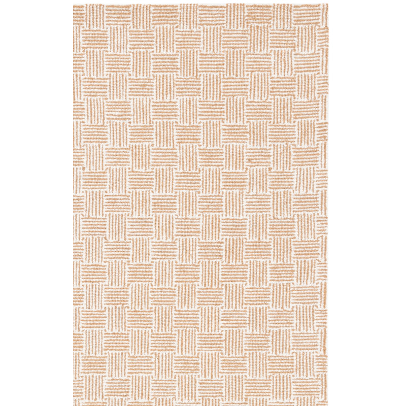 Tunis Hand Tufted Wool Pile And Cotton With Latex Checkered Rug, Runner 2'3" x 9'