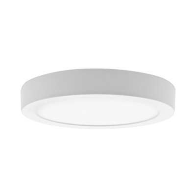 7-Inch Slim LED Flush Mount Ceiling Light - 15W - 1,230 Lumens - 5CCT Selectable (2700K–5000K) - 120V - White Finish – Residential and Commercial Lighting