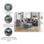 Canapé modulaire réversible en tissu gris avec console USB et repose-pieds Latitude Run®