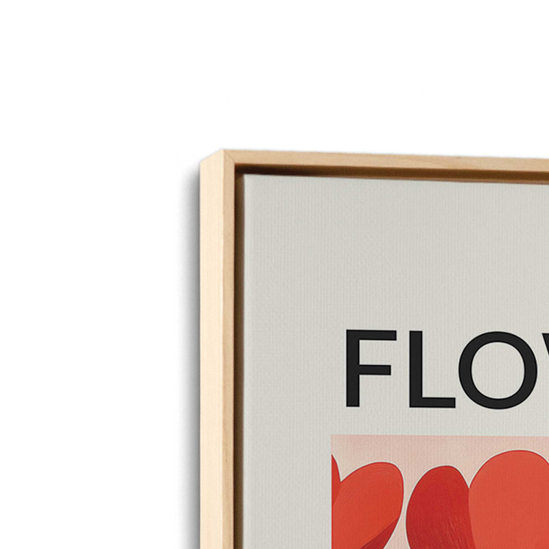 Amsterdam Flower Market I, Cadre américain en érable flottant, H 30,75 po x l 20,75 po