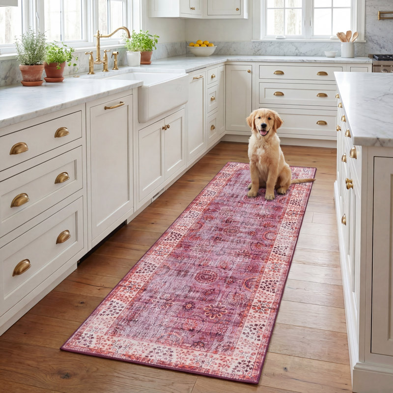 Tapis oriental performant lavable à la machine Tucson 204 M / W S / R, Tapis de couloir 2 pi 6 po x 8 pi