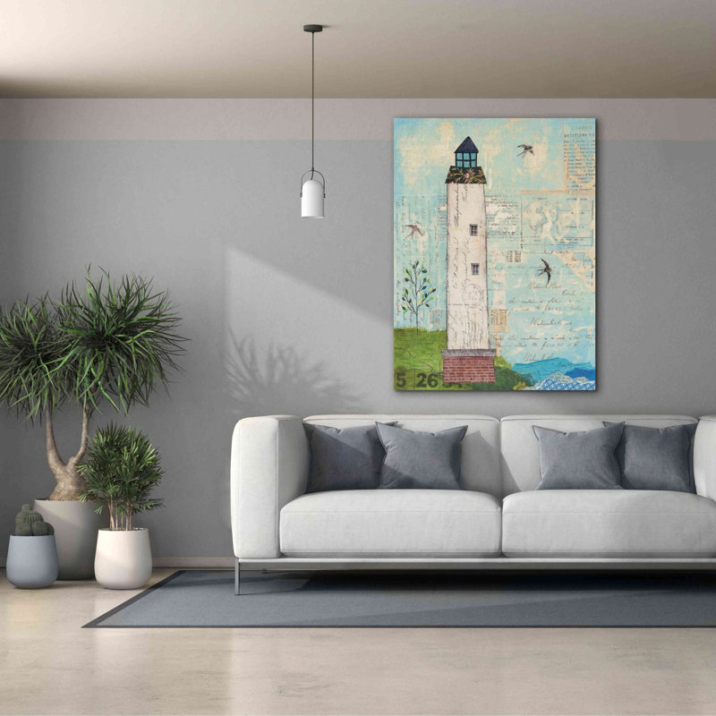 «Coastal Lighthouse I» par Courtney Prahl, estampe numérique sur toile, H 54 po x l 40 po x P 1,5 po