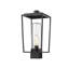 Tête de lanterne câblée noire à 1 lumière H 17 po Jadine