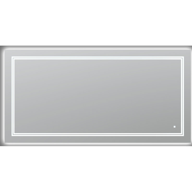 Soho Sleek 60"x30" LED Bathroom Mirror with Ambient Backlit & Defogger