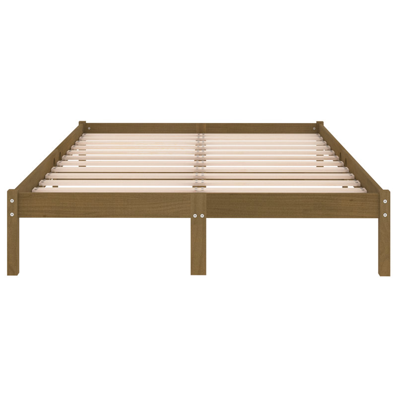 Bed Frame Solid Wood, natural, 160 x 200cm
