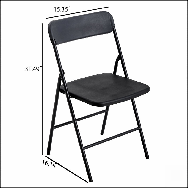 Lot de 4 chaises pliantes avec coussin en polypropylène pour utilisation à l'extérieur, chaises portatives et empilables avec structure en acier pour événements et usage domestique.