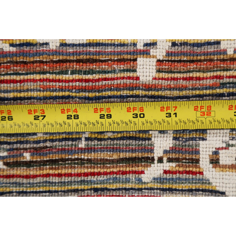Tapis oriental à motif de teinture végétale Versace noué à la main 6 pi x 8 pi 10 po