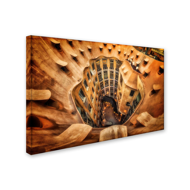 « casa mila, la pedrera, barcelone », reproduction de photo sur toile tendue, 16 po x 24 po