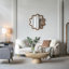 Miroir d'appoint 31 "x 30" en bois avec cadre unique