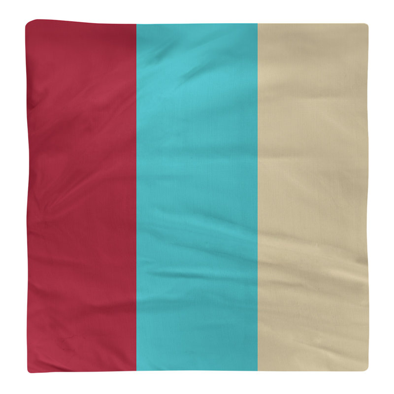 Cotton No Pattern Square Napkin, Sedona Red/Teal/Sonoran Sand