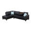 Canapé modulaire en forme de L noir avec rangement et porte-gobelets 2 pièces-1807112199