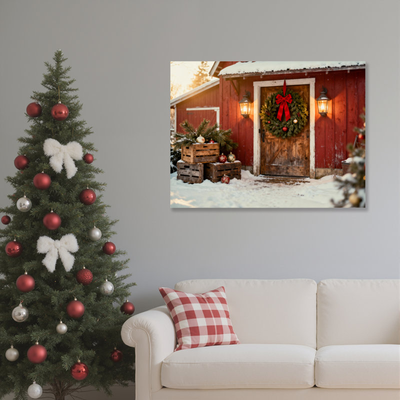 Cabin Scene, art mural, H 12 po x l 18 po