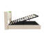 Upholstered Bed With Storage, Led And Usb Linen Beige-123854337