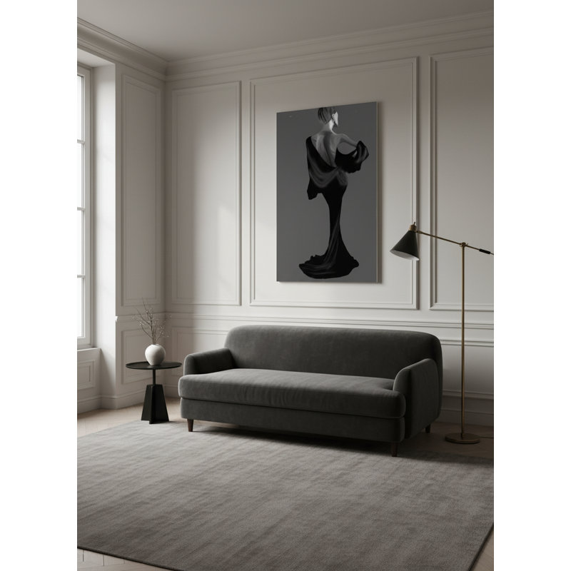 Art mural sur toile velours départ par Kasian Art Studio - cadre noir
