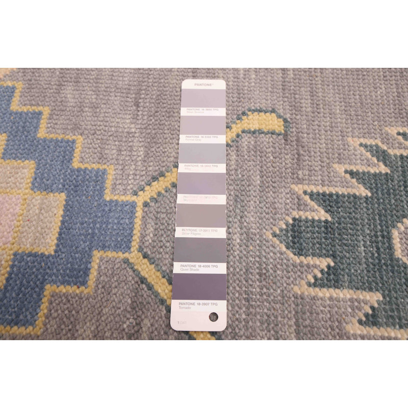 Tapis moderne gris Oushak 9 pi 11 po x 13 pi 10 po