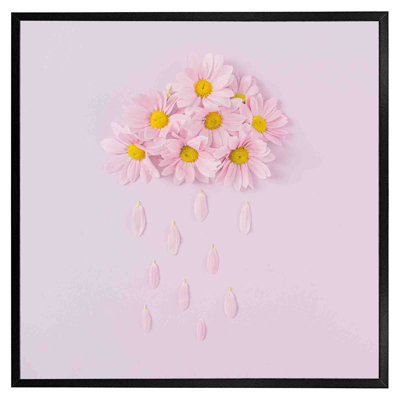 Edgeley Raining Daisy Cloud Single Picture Frame Wall Art