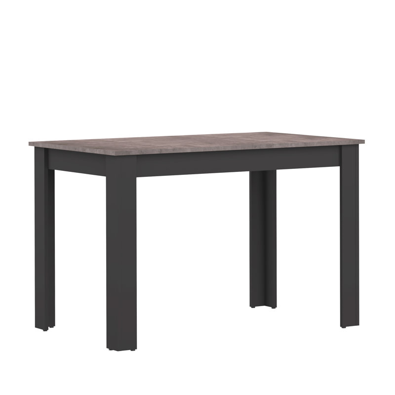 Avington Dining Table, Concrete Look, Black