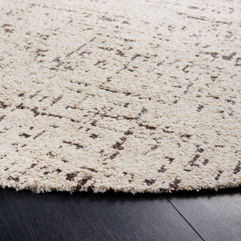 Classic Vintage Hand Woven Performance Abstract Rug, Round 6'