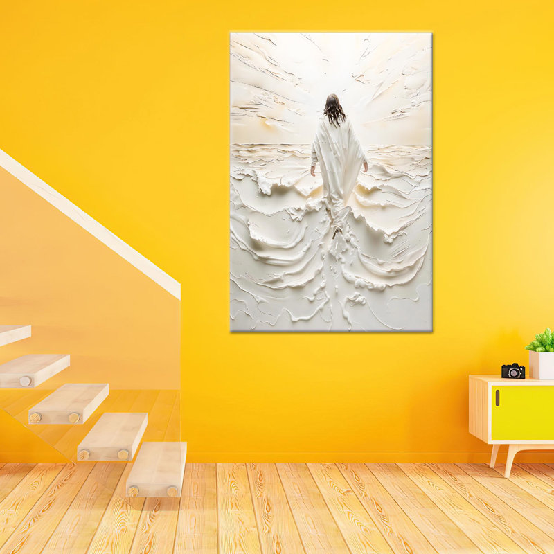 Elegant Jesus Theme Printed Canvas Wall Art for Christmas Decor,1P Wrapped Canvas, H: 59.1 x W:35.4 inches