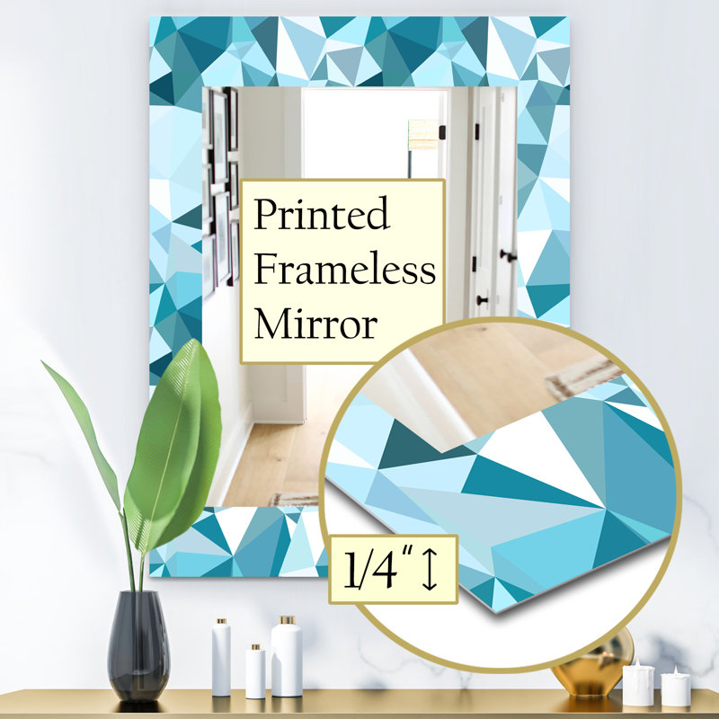 Miroir mural colourfields triangulaire 33, H 39,4 po x l 29,5 po