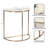 Marble and Metal Half-Circle Console Table-1324422221