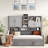 Upholstered Daybed With Led Armrest Lights, Storage Shelves And Cabinets-218316895