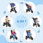 HOMCOM Trike for Kids 6 in 1 Tricycle Push Handle Brake 1-5 Years-101228251