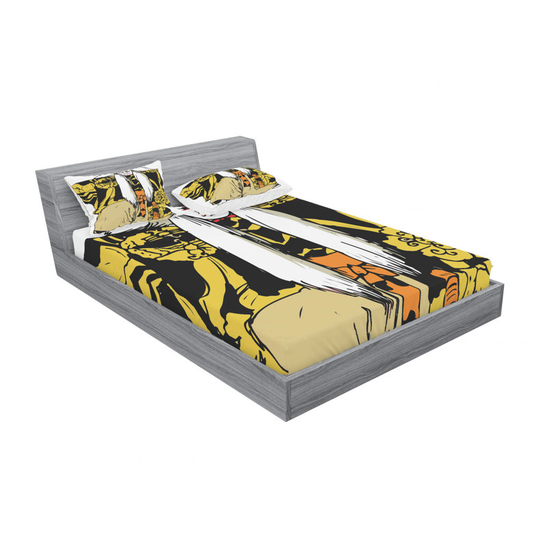 Microfiber Sheet Set, Queen Sheet Set with Fitted Sheet