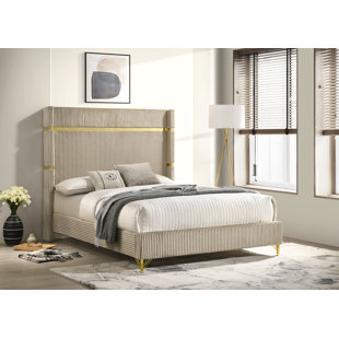 Rohnan Upholstered Wingback Bed
