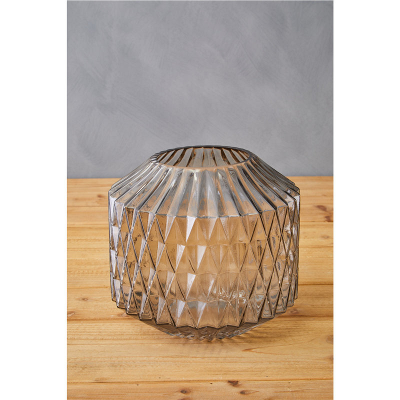 Avdyl Glass Table Vase, 20cm H x 23.5cm W x 23.5cm D