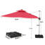 Parasol carré en porte-à-faux 130 po Aleksandre-86927244