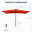 Parasol de marché rectangulaire 10 pi Barrios-529309434