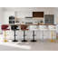 Chaise de bar rotative réglable moderne avec dossier en cuir de polyuréthane, convenant à la cuisine et à la salle à manger, capacité de 300 livres-414512833-415046426-415046430