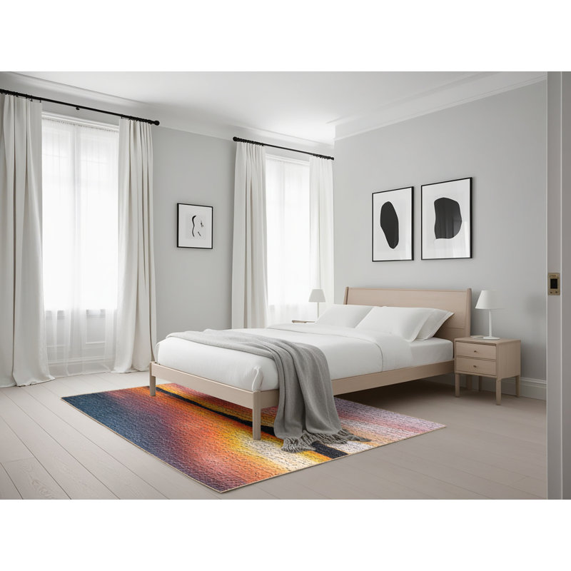Tapis 10 zones orange coucher, Rectangle 5 pi x 7 pi