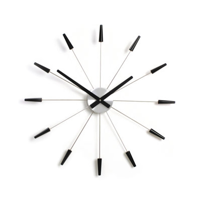 Black Plug Inn Metallic Wall Clock