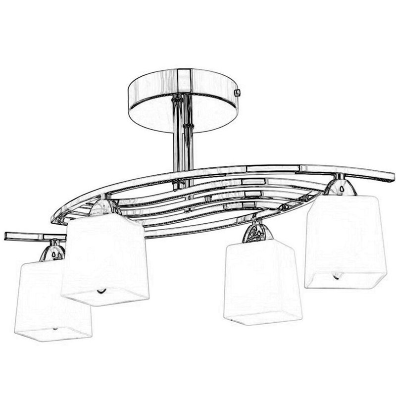 Gladding Semi Flush Mount, White