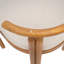 Chaise de salle à manger en bois d'acacia, finition teck avec coussin beige, ensemble de 2