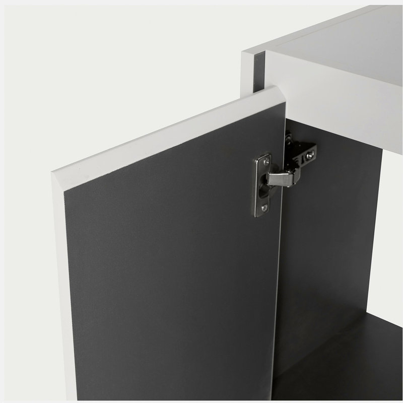 Armoire latérale de salle de bain 12 po, 6 portes à fermeture douce, conception à fixation flottante