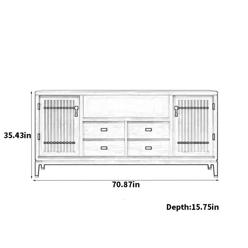 Buffet haut de gamme de style rétro
